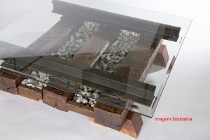 mesa de centro com tampo de vidro Mesa de Centro com vidro